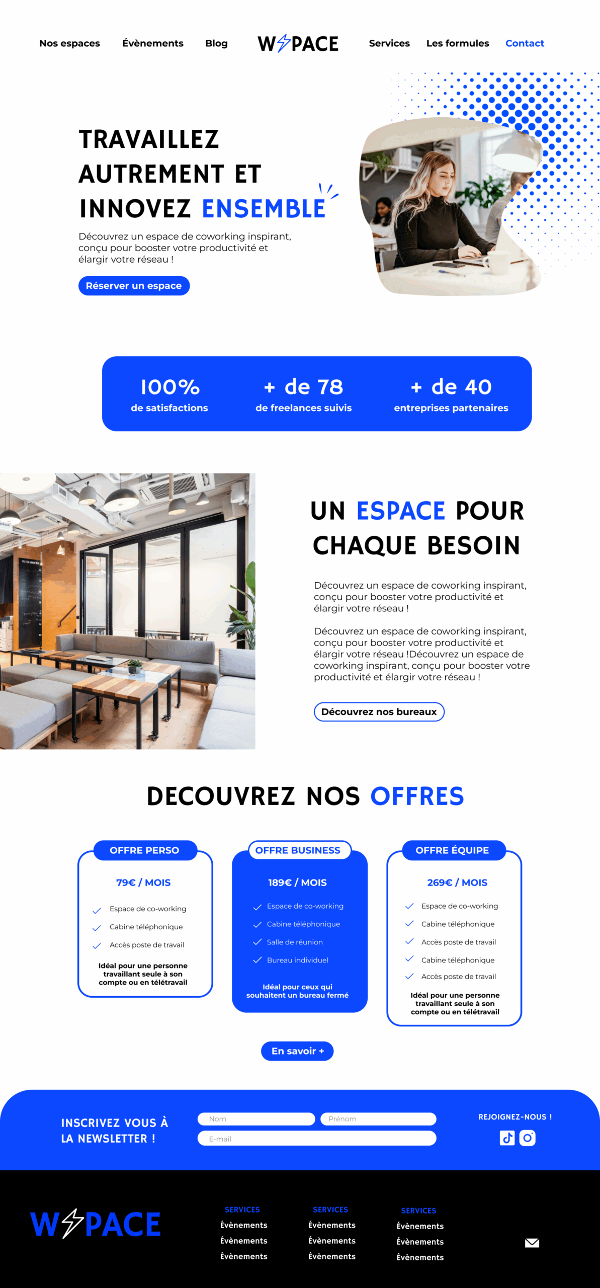 Maquette co-working fictif 2