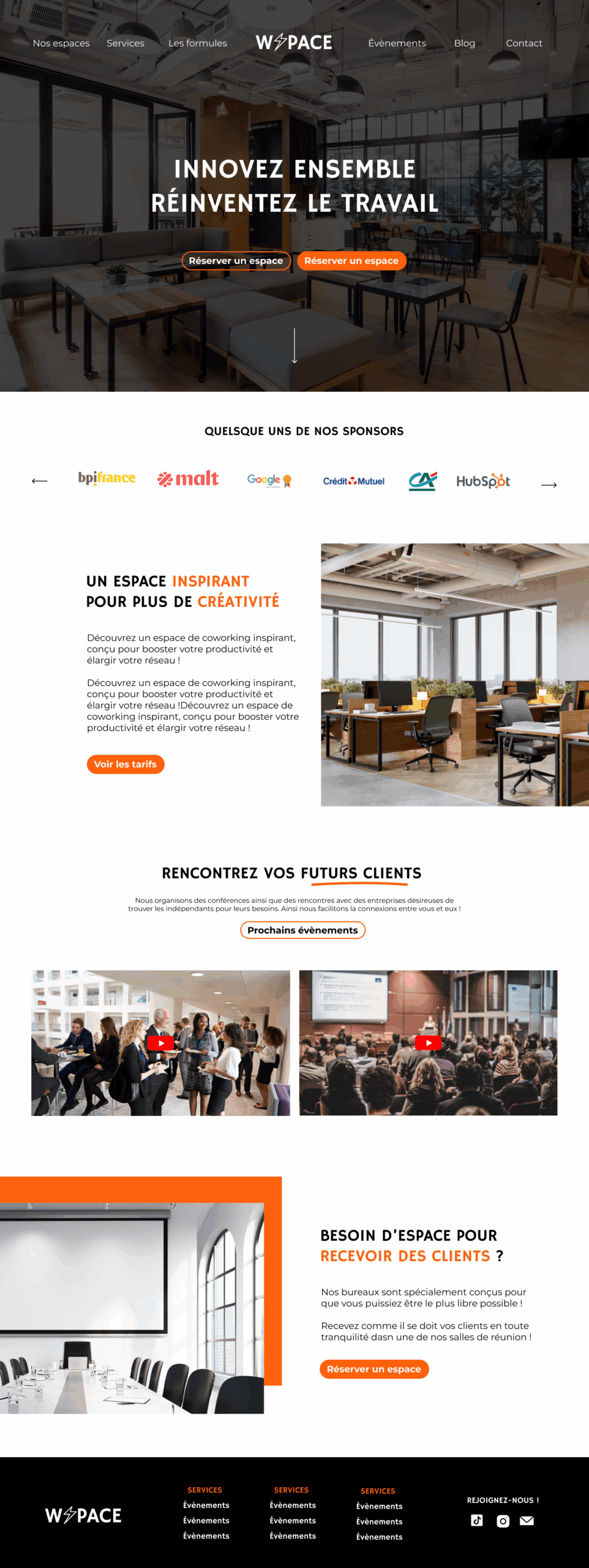 Maquette co-working fictif